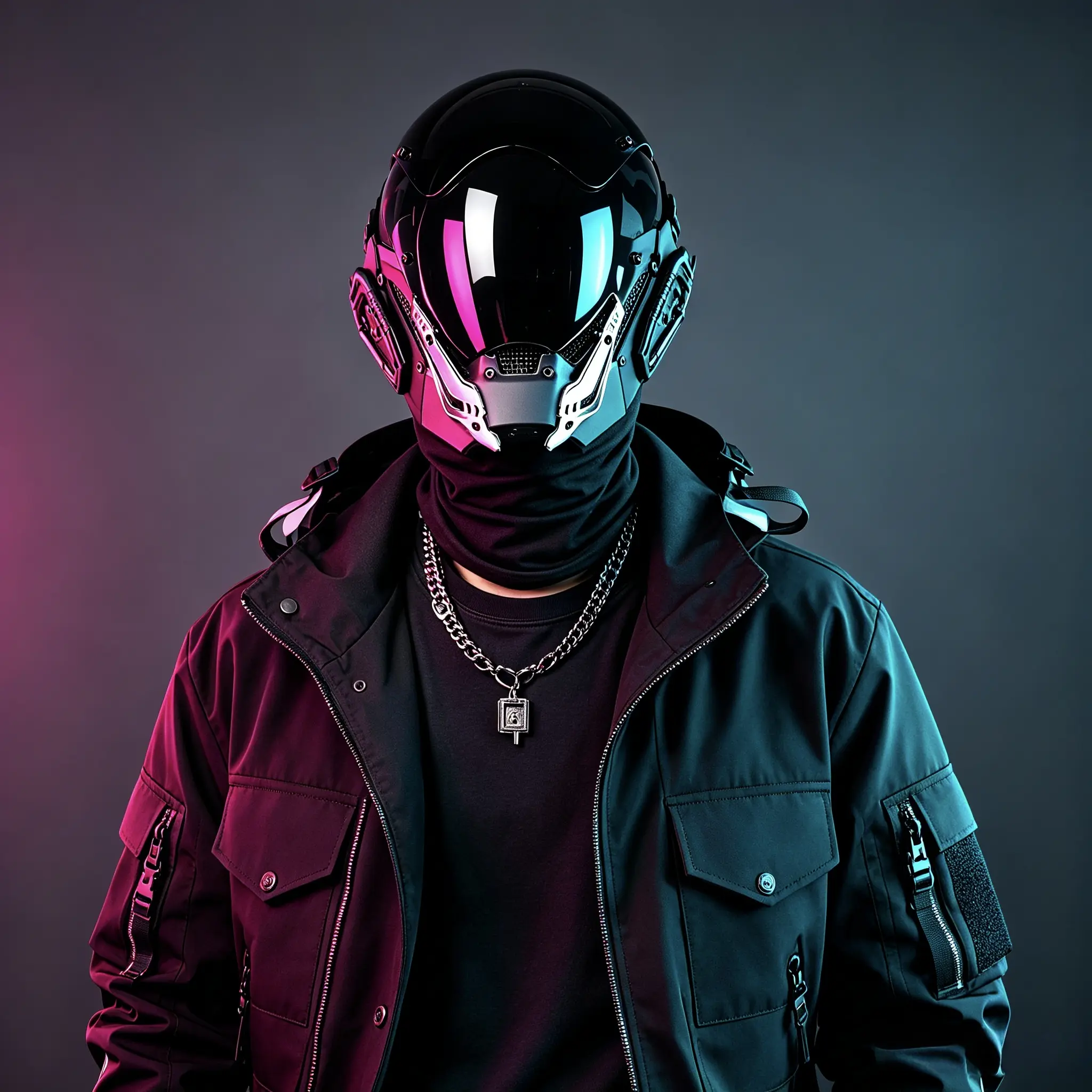 CosTribe Cyberpunk LED Mask - Rechargeable Red Color Changing LED Lights, Futuristic Polycarbonate Mechanical Techwear Face Cover, Adjustable Secure One-Size Adult Accessory for Birthday, Halloween, Party