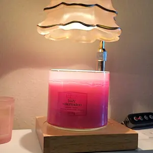 Candle Warmer Lamp, Lily of the Valley Flower Lamp, Height Adjustable with Timer, 2 Bulbs Included, Flameless Fragrance Lamp for Home Bedroom Decor, Ideal Gift for Mom Birthday
