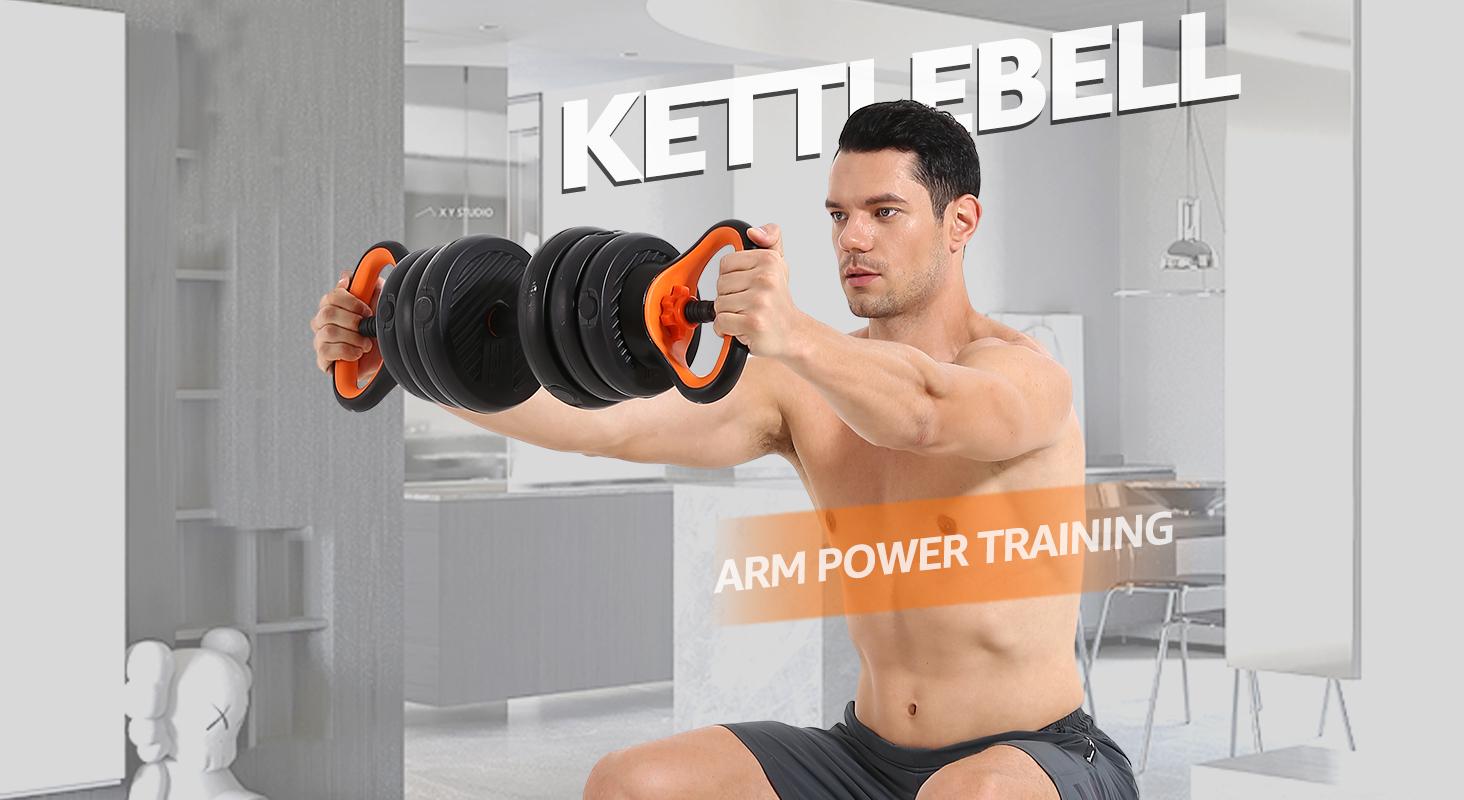 FEIERDUN 5-in-1 Adjustable Dumbbell Set 20/30/40/70/90LB – Convertible Free Weights to Barbell, Kettlebells, Push-Up Stand & Plates – Home Gym Equipment for Men & Women #SpringStatements