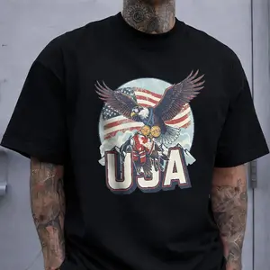 USA Eagle Vintage T-Shirt, Patriotic American Eagle Graphic Tee