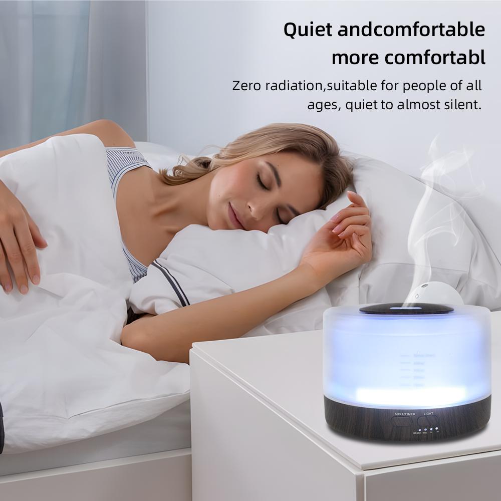 Essential Oil Diffuser 8-Hour Aromatherapy with Remote Control, 7-Color LED Lights, 4 Timer Settings for Home Smart Aromatherapy Diffuser Smart Fragrance Diffuser humidifier Drop Ultrasonic Diffuser auto-off to Medium Humidifier huni di cool mist air