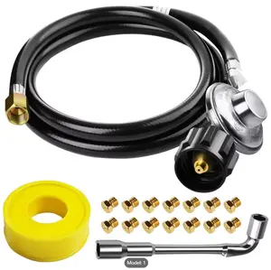 Natural Gas to Propane Conversion Kit for Weber Conversion kit, Genesis Grill and for Spirit II 310/315, 5ft Propane Regulator Hose with 3/8" Female Flare for Fire Pit, Heater, Grill, Stove