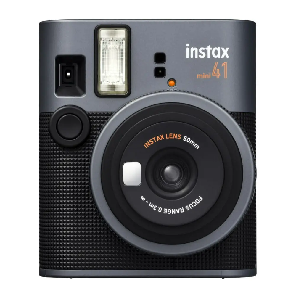 Fujifilm instax mini 41 Compact Instant Camera - Casual Use, Built-In Selfie Mirror, Automatic Exposure Control, Viewfinder, Mini Film Compatibility (Black)