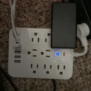 15-in-1 Power Strip with Switch & Surge Protection, Multi Plug Outlet with 8 AC Ports, 4 USB & 3 Type-C Ports, Wall Extender Electrical Socket for Home & Office Use