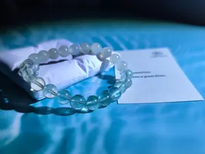 Pulse & Stone Lakeside Whisper Crystal Bracelet with Moonstone Green Fluorite & Lemon Quartz for Nature Lovers Elegant Green Apple Accents Serene Glow Uplifting Energy perfect family gift