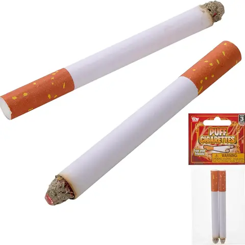 2 JOKE PUFF CIGARETTE - Fake Smoke Magic Trick Gag Prop Costume Accessory Toy