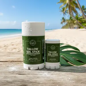 Tallow SOL Stick Bundle: – Full size and Travel size Natural Mineral Sun Protection | Baby-Safe & Reef-Safe | Tallow Sun Stick Sunscreen Raspberry Organic Uv Uv