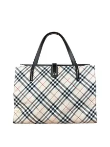 Pre-owned na Shoulder Bags Burberry Nova Check Vintage Canvas Tote