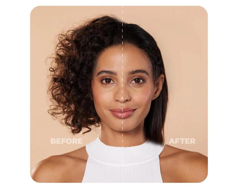 TYMO Ring Plus Ionic Hair Straightener Brush - Straightening Comb with Negative Ions, 9 Temp Settings & LED Display, Professional Styling Tools, Comfort, Salon, Black Red