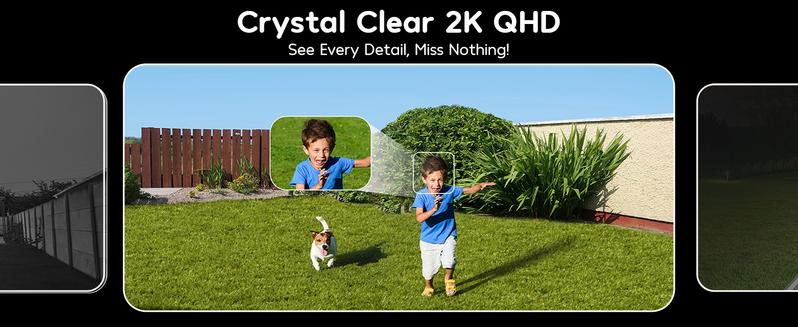 Winees security camera M3pro--Best Smart Security Camera on TikTok, Wired 2K-4MP Color night version,600 lumen spotlight,Dog/Cat/Pets/Baby/Security System,Indoor/Outdoor IP65-Rated, WiFi,