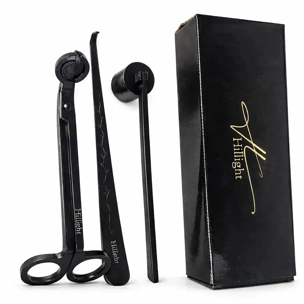 Hillight Candle Care Tool Kit – Wick Trimmer, Snuffer & Dipper, Stainless Steel