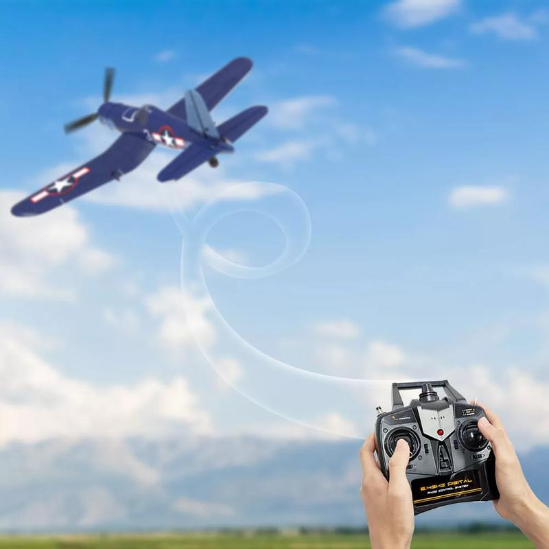 VolantexRC Mini F4U V2 EPP 400mm Wingspan 2.4G 4CH 6-Axis Gyro One Key Aerobatics XPilot Stabilization System RC Airplane Glider Warbird RTF for Beginner - Two batterries VolantexRC Mini F4U V2 EPP 400mm Wingspan 2.4G 4CH 6-Axis Gyro One Key Aerobatics XPilot Stabilization System RC Airplane Glider Warbird RTF for Beginner - Two batterries