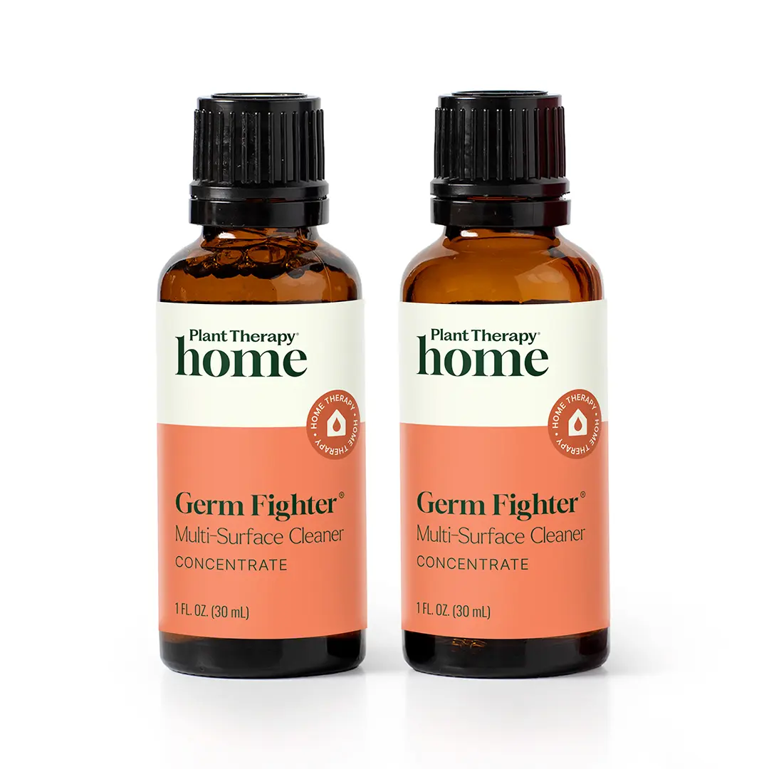 Plant Therapy Home Germ Fighter Blend All Natural Multi-Surface Cleaner Concentrate, Use to Clean Countertops, Stovetops, Tile, Microwave, and all Household Cleaning 30 mL Bottles (2-Pack)