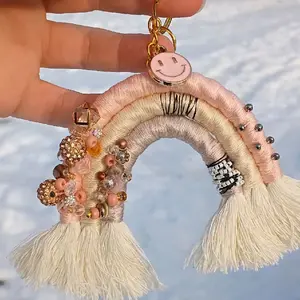 glitzy rainbow keychains