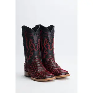 Ranchers Faux Jumbo Python - Black/Red