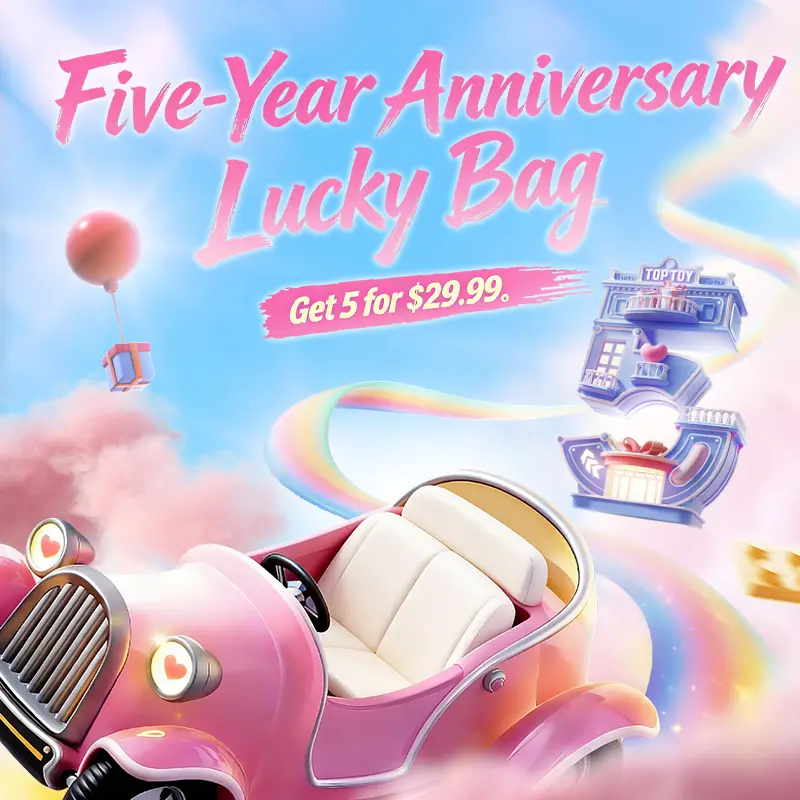 TOPTOY 5-Year Anniversary Lucky Bag, 5-Pieces Collectible Mystery Bundle, Mega Value Pack, Gift Option for Birthdays & Holidays tiktokshopbacktoschool
