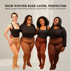 Solid Skin Tone Fleece Tights Thermal