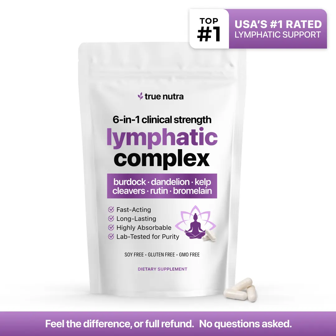 True Nutra Natural Lymphatic Support Herbal Supplement Complex
