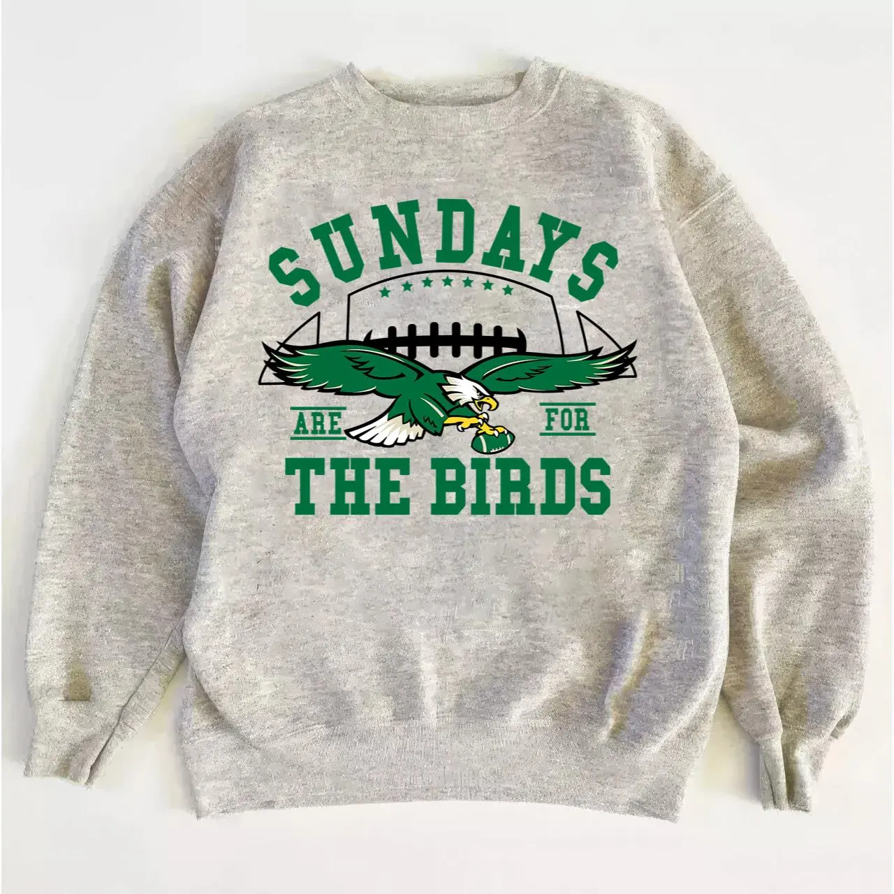 Eagles Vintage Crewneck Sweatshirt, Sundays Are For The Birds Design