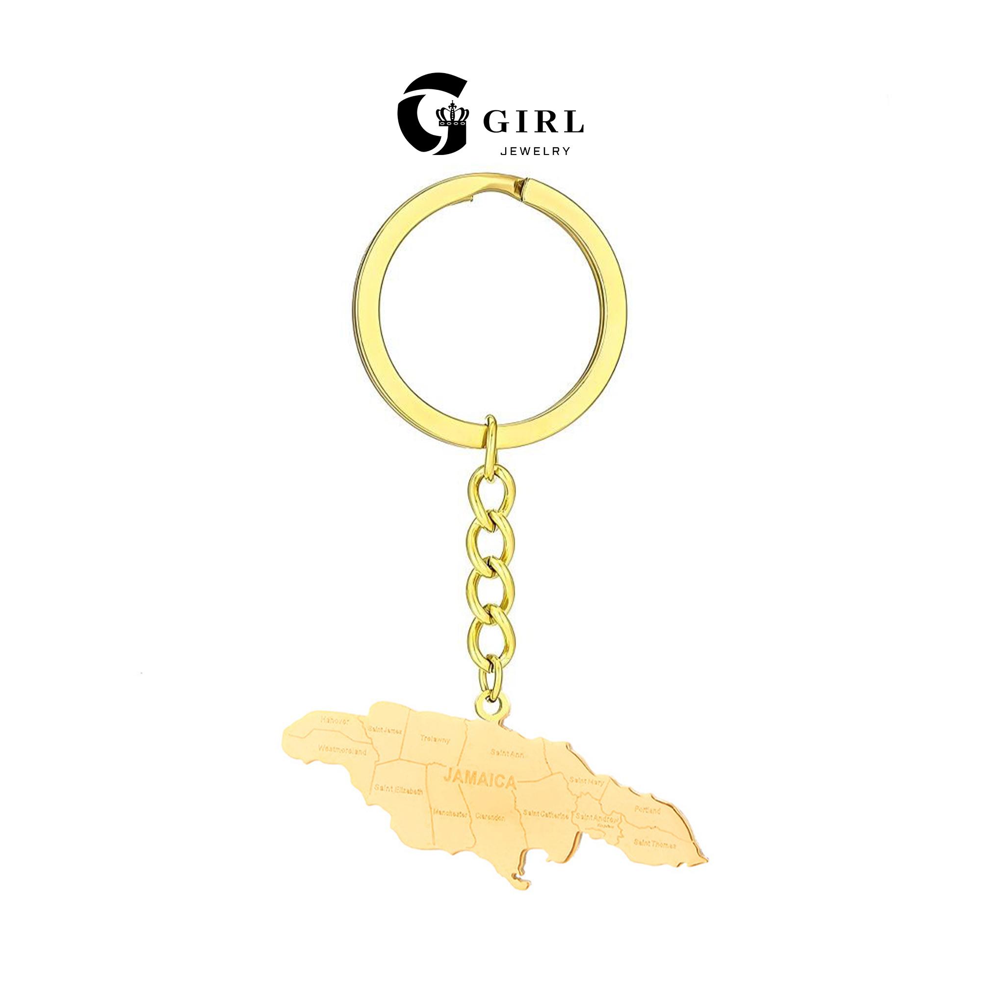 GGIRL World Map Flag Keychain 18K Gold Plated Country Map Jewelry for Travel Enthusiasts Men Women Neutral Gift Modern Versatile Accessories Fashion Jewelry Gift for Holiday Haul Christmas Birthdays Anniversaries