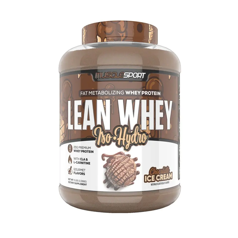 MuscleSport Whey Iso-Hydro Protein Powder 5LB - High-Quality Edible Fitness Dietary Supplement, Strawberry Ice Cream Flavor - Premium Protein for Bodybuilding Lifestyle Athletes