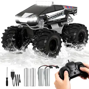 Amphibious 4WD RC Monster Truck: 1:18 Scale, Waterproof All-Terrain Vehicle for Kids,Ultimate Christmas Birthday Gift for Ages 6-12