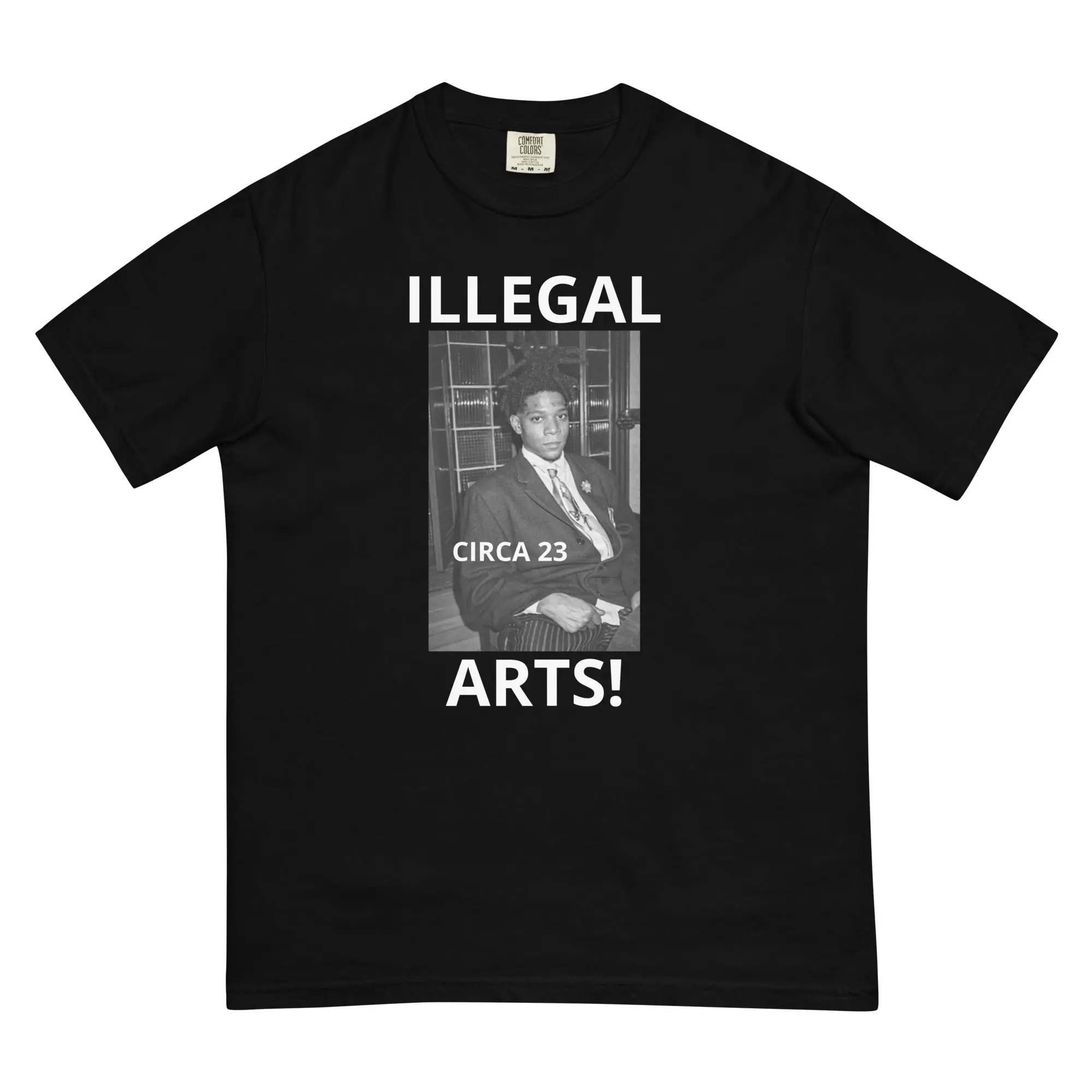 "ILLEGAL ARTS! BASQUIAT" Men’s garment-dyed heavyweight t-shirt