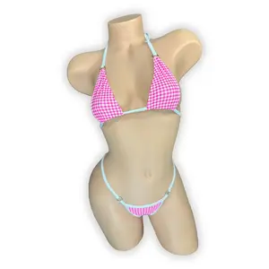 Jada Hot Pink Gingham Bikini Set