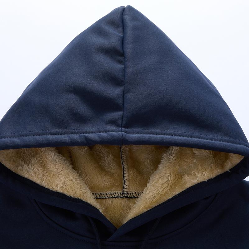 Men’s Warm Hooded Sweatshirt — Winter warm design with a flap pocket, machine washable — Outdoor casual pullover, travel cold-weather apparel, winter hoodie, travel clothing, men’s long sleeves