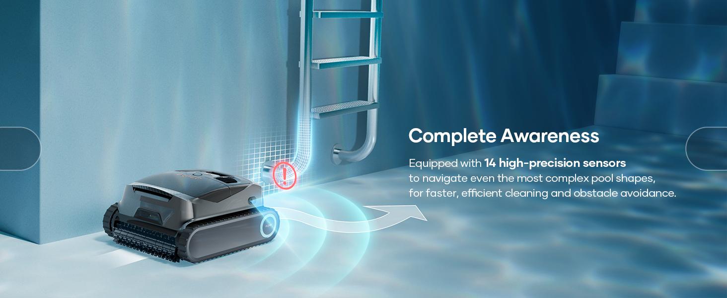 AIPER Scuba X1 Cordless Robotic Pool Cleaner, 6600 GPH High-Power Suction, Horizontal Waterline Scrubbing, Upgraded Cross Pattern Smart Navigation, Ideal for Inground Pools up to 2,150 sq.ft