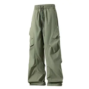 Autumn loose sports casual paratrooper pants, tooling shock pants men's models, pleated design, functional style, men's and women's spring and summer trendy brand loose design quick-drying tooling pants, drape sweatpants, trendy casual pants