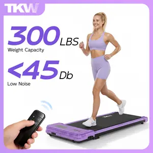 【Adjustable Incline】TKW Treadmill, Low-Noise Motor Walking Pad, 300lbs Weight Capacity, Remote Control & Wheels for Easy mobility, Dual Shock-Absorption System，Compact Walking Pad for Home & Office Use