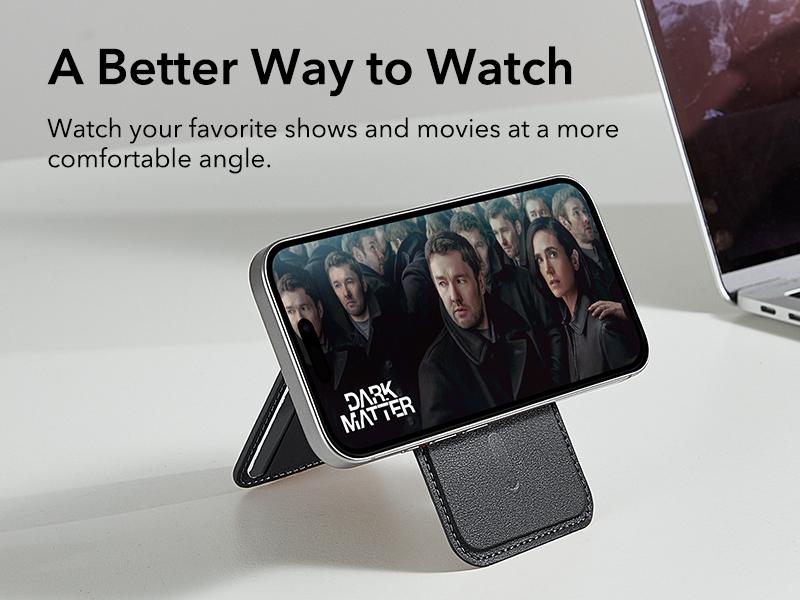 ESR Upgraded for MagSafe Wallet, 3/5 Card Holder, RFID Blocking, Magnetic Wallet for iPhone with Adjustable Stand, Slim for iPhone 17/16/15/14/13/12 Series, Not for Mini, Vegan Leathe