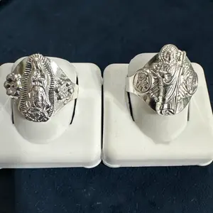 925 Sterling Silver Saint Jude & Virgen de Guadalupe Rings