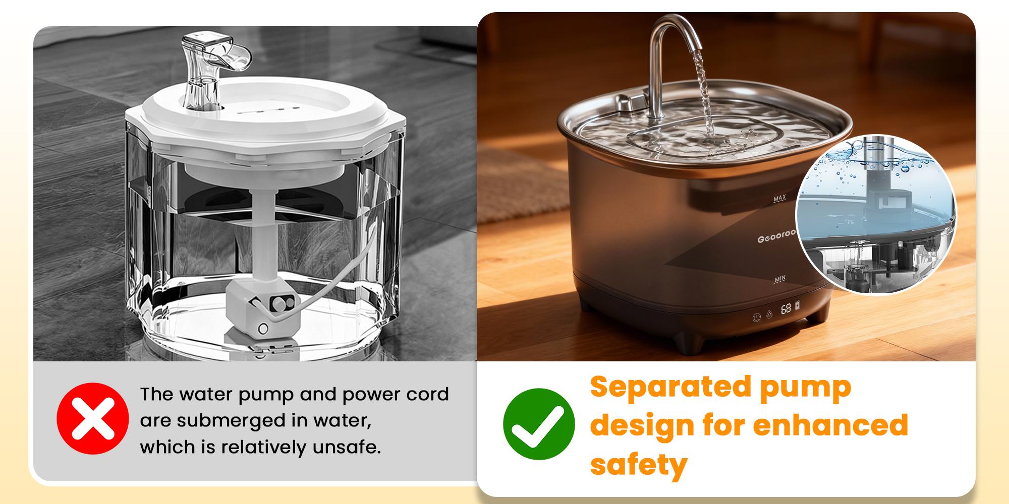 Geoorood Cat Water Fountain Cordless, 101oz/3L Wireless Pet Water Fountain for Indoor Cats, Battery-Operated Cat Drinking Fountain with Motion Sensor, Ultra-Quiet Pump, BPA-Free Geoorood Cat Water Fountain Cordless, 101oz/3L Wireless Pet Water Fountain for Indoor Cats, Battery-Operated Cat Drinking Fountain with Motion Sensor, Ultra-Quiet Pump, BPA-Free