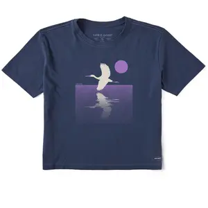 Women's Flight Over the Water Short Sleeve Crusher Boxy Tee