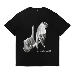 Minimalist LA Hand Gesture T-shirt, Vintage Rapper Sweatshirt For Rap Fans Minimalist Streetwear Rap Graphic Hoodie, Handsign Graphic Tees