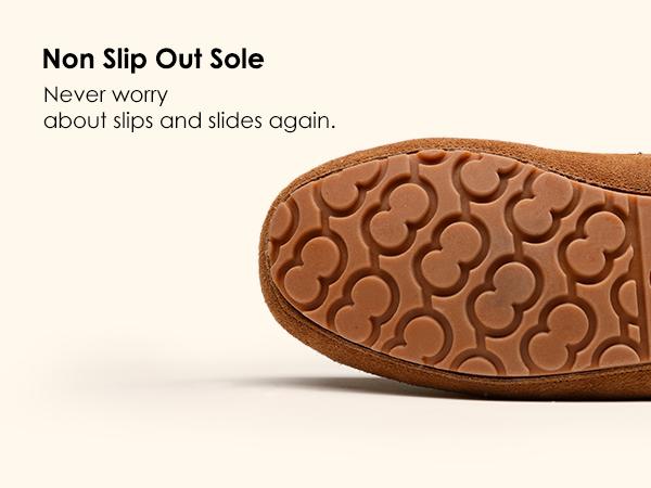 DREAM PAIRS Men's House Slippers Moccasin Indoor Outdoor Fuzzy Loafers Suede Leather Warm Comfortable Shoes