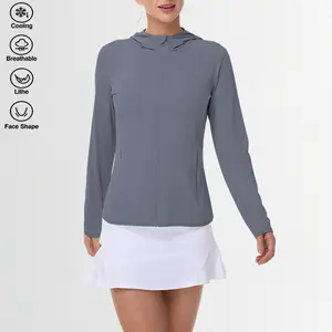 Women’s UPF 50+ Sun Protection Hooded Long-Sleeve Shirt, Anti-Rash, Lightweight Outdoor UV Jacket/Shirt, Available in Multiple Colors