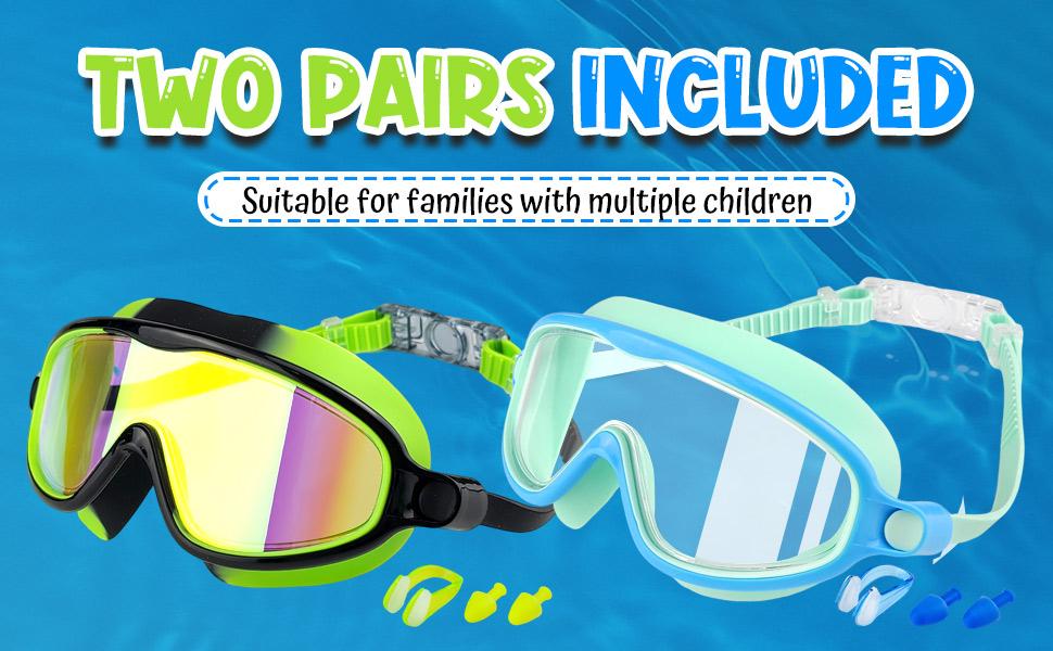 Rantizon Swim Goggles 2 Pack for Kids - Wide View, Anti-Fog, UV Protection, Comfortable Fit, Suitable for Ages 3-15, Easy to Wear, No Leaking dealsforyoudays Rantizon Swim Goggles 2 Pack for Kids - Wide View, Anti-Fog, UV Protection, Comfortable Fit, Suitable for Ages 3-15, Easy to Wear, No Leaking dealsforyoudays