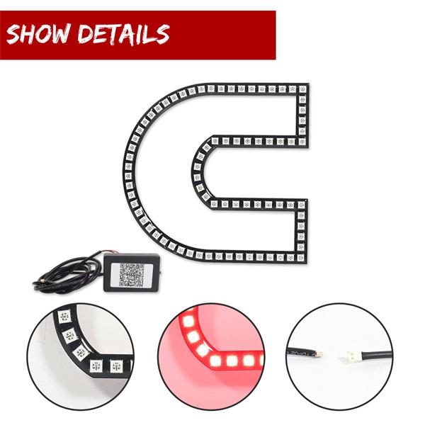 1PC RGB C Ring Illuminated Super Bright 3030-SMD LED Front Grill Emblem Light For Dodge Ram 1500 2500 3500 For Toyota 2024+ Land Cruiser J250