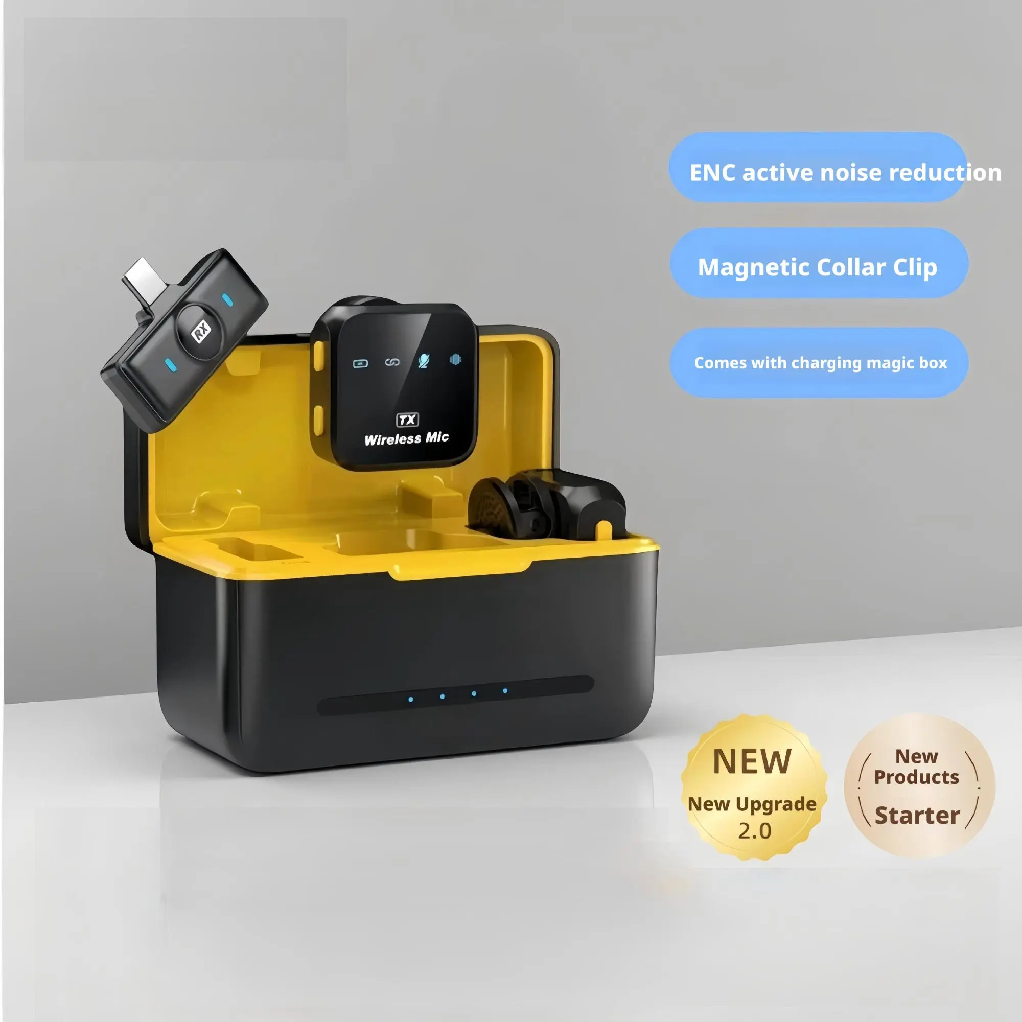 Wireless Lavalier Microphones, Portable Lapel Mini Microphone System, Professional Clip On Lav Mic for Recording, Live Stream, Podcast,back to school,back to school haul