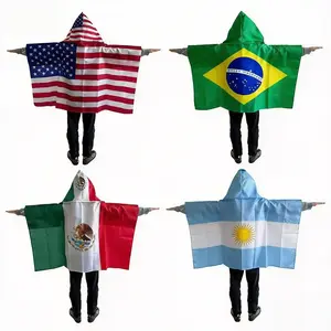 Football season, midsummer, football, sporting events and festivals, fans cheering props in the audience, favorite countries to win the championship, fan capes, shawl flags, fan supplies, body flags cheering flags on the field