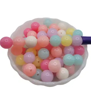 15.5mm Jelly acrylic beads,  bubblegum roundbeads for diy and beadable pen