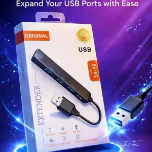 Original USB Extender Computer Adapter for Easy Expansion of Ports with Keyboard Radiator Card Reader & Mobile Hard Disk Drive