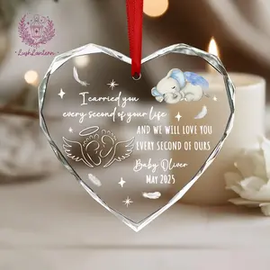 Personalized Baby Memorial Glass Ornament, Miscarriage Ornament, Infant Loss, Pregnancy Loss Ornament, Stillborn Gift, Baby Miscarriage Gift