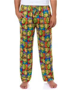 Teenage Mutant Ninja Turtles Pajama Pants Men's Character Grid Loungewear Sleep Bottoms