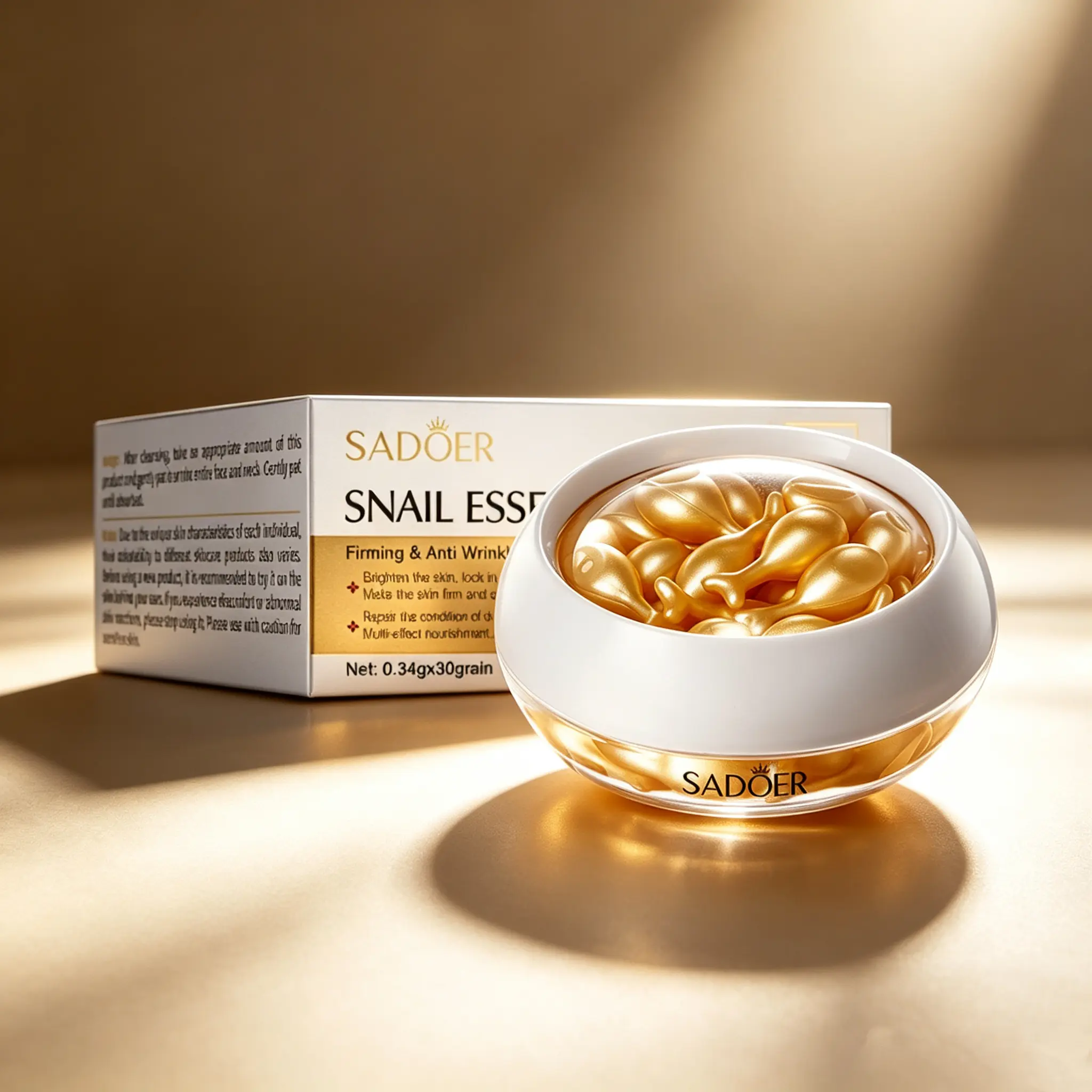 Women's Snail Capsule Collagen Serum - Alcohol-Free Skincare Essence, Hydrate, Replenishing, Revitalizing, Brighten, Glow Boost, Smooth & Soft Skin Daily Routine