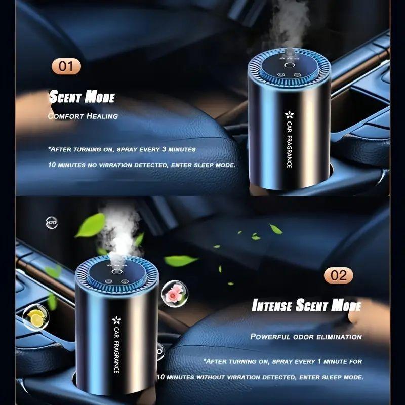 Car Fragrance Smart Aromatherapy Diffuser with USB Charging Starry Sky Effect 3 Modes 1.69 oz Essential Oil Included