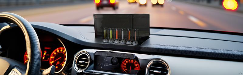 DIBMS USB LED Car Interior Atmosphere Light, Plug-in USB Automotive Ambient Lighting Retro Lamps, Retro Ceramic LED Glass Bottle Nightlight for Car, Bedroom - Touch Control